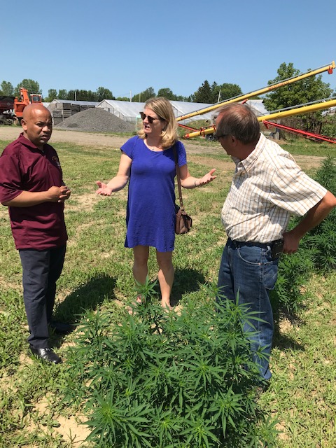 Pictured in the third photo with Speaker Heastie at Donald Spoth Farm & Greenhouse (left to right): Assemblymember Karen McMahon and farm owner Donald Spoth.
