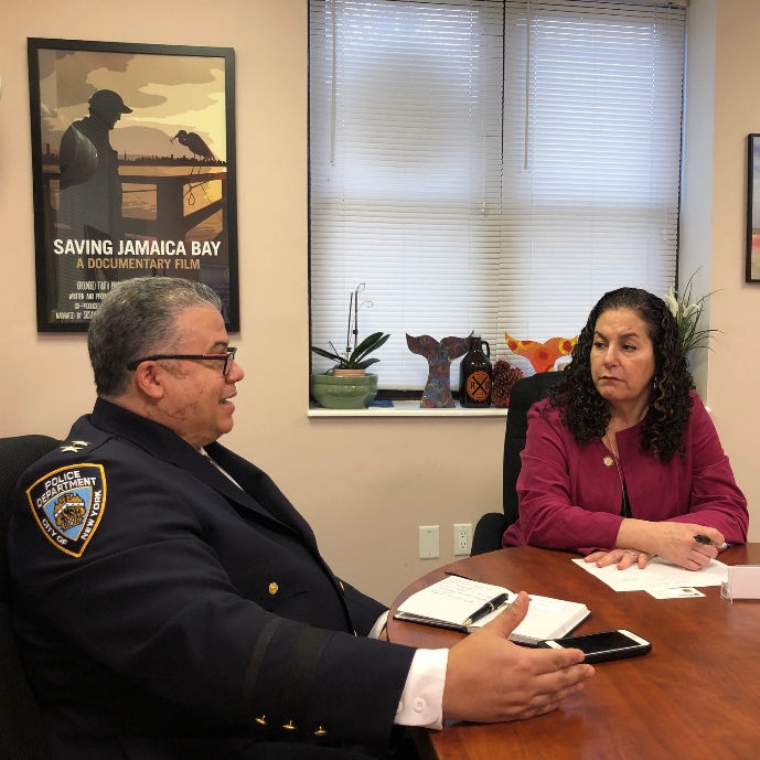 Pheffer Amato Meets with New NYPD Patrol Borough Queens South Commanding Officer