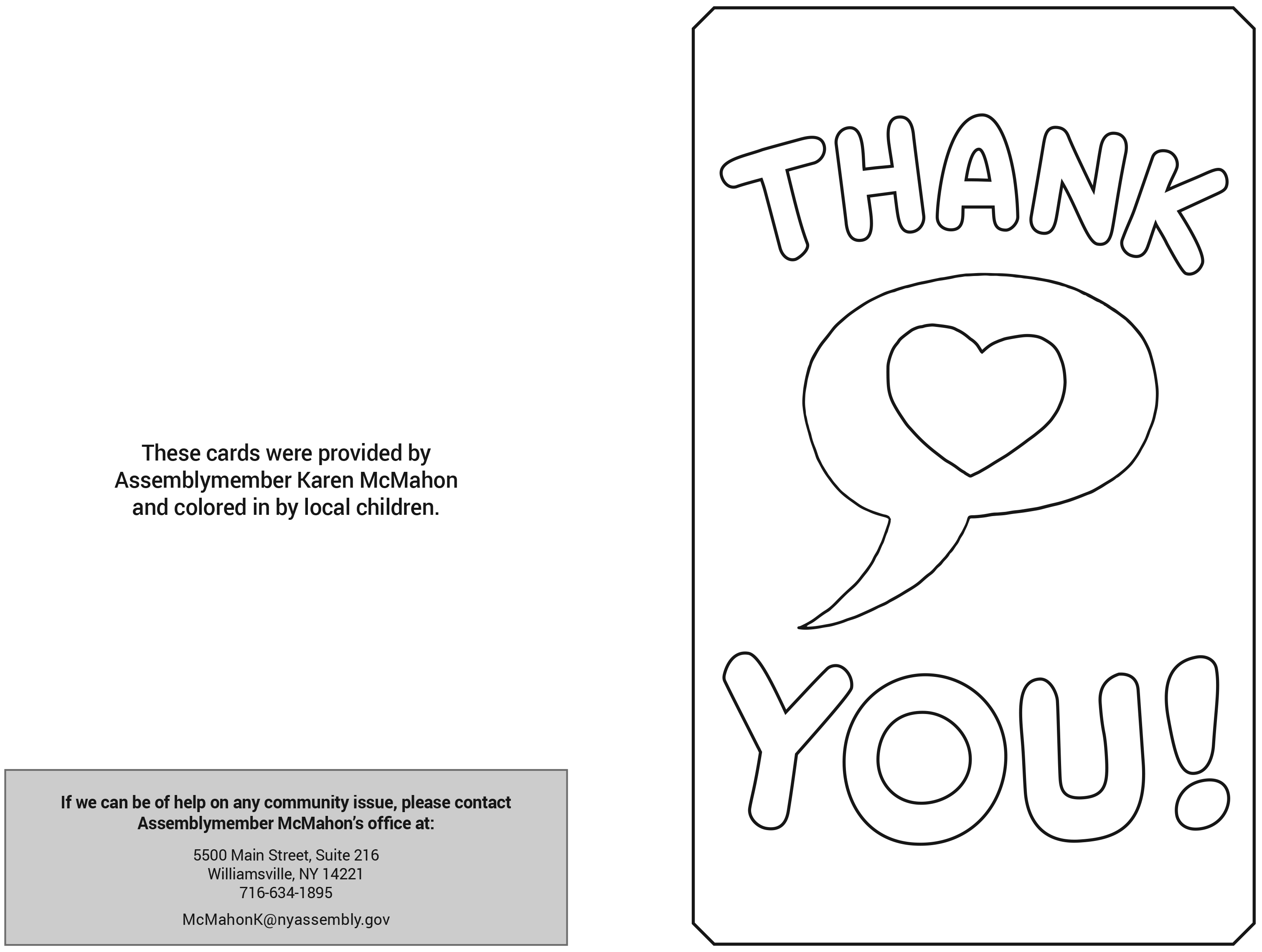 Thank you card to essential workers