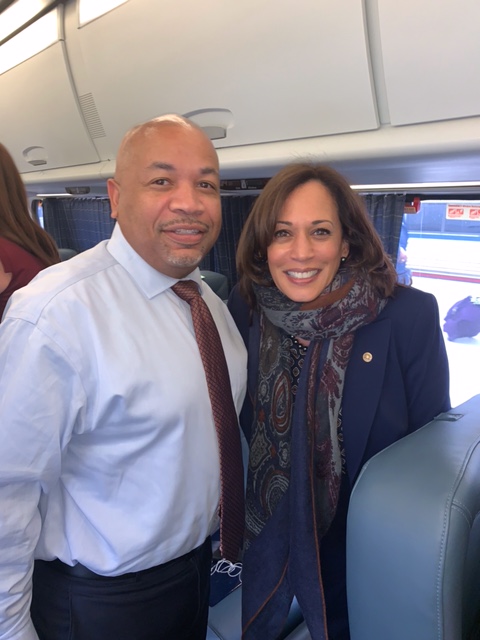Pictured with Speaker Heastie in the second photo: Vice President Elect Kamala Harris.