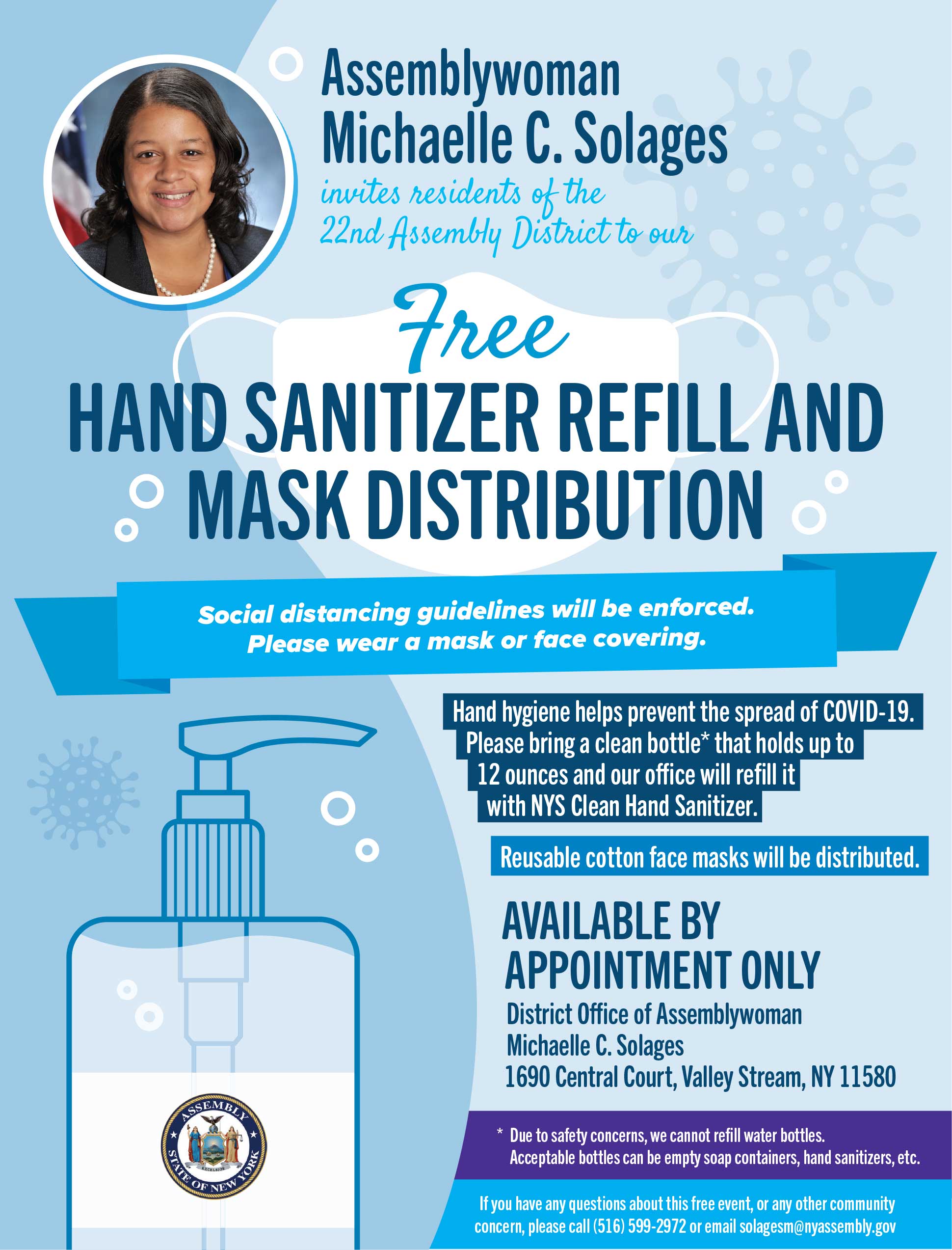 Hand Sanitizer Refill and Mask Distribution