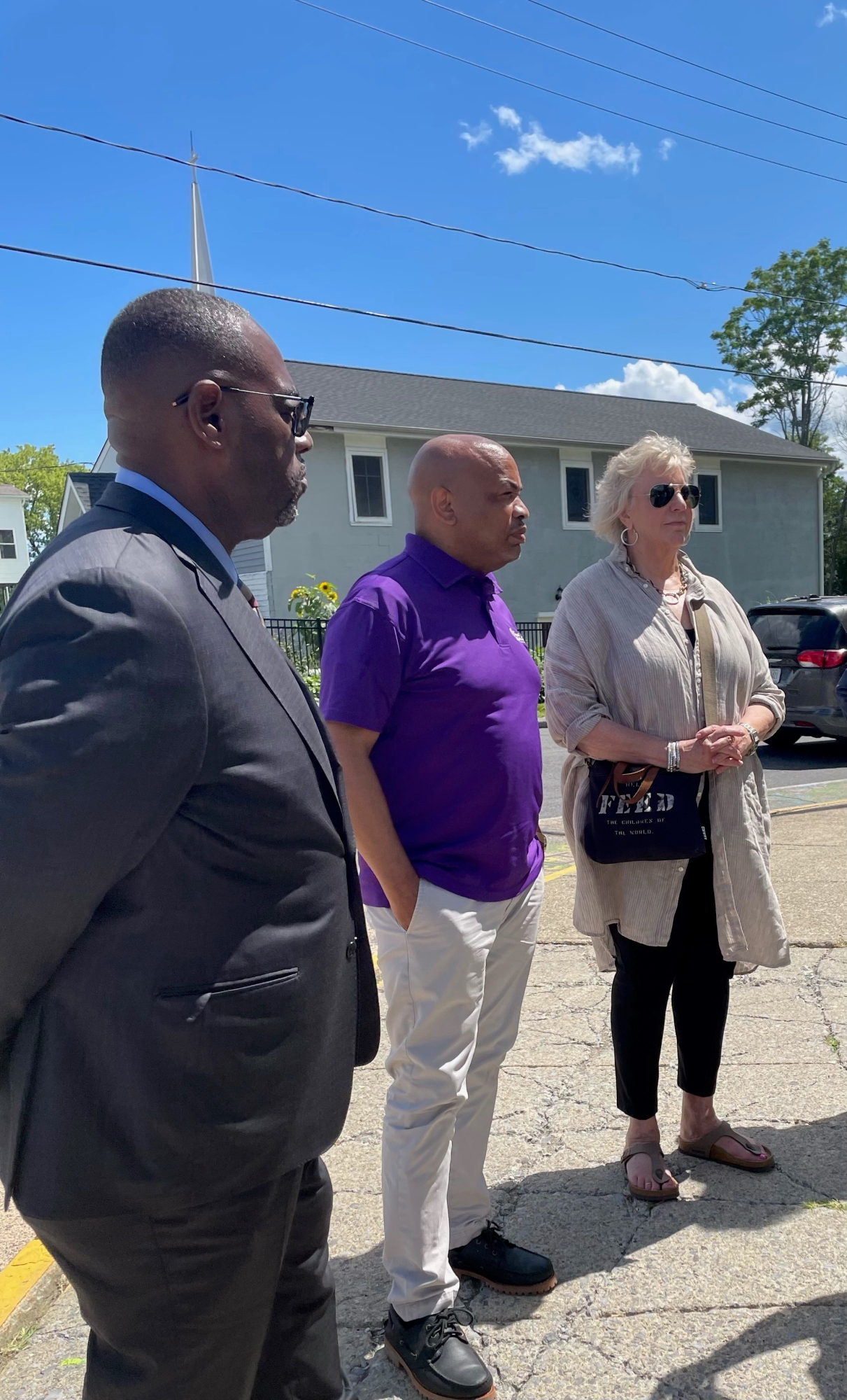 Pictured in the second photo with Speaker Heastie in Hudson is (from left to right): Hudson Housing Authority Executive Director Jeffrey Dodson and Assemblymember Didi Barrett.